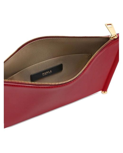 Furla Red Sfera Soft Shoulder Bag