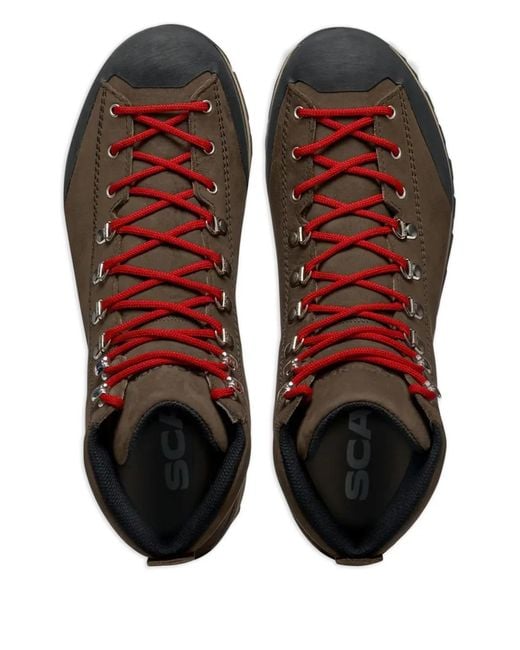 SCARPA Brown Lace-Up Sneakers for men