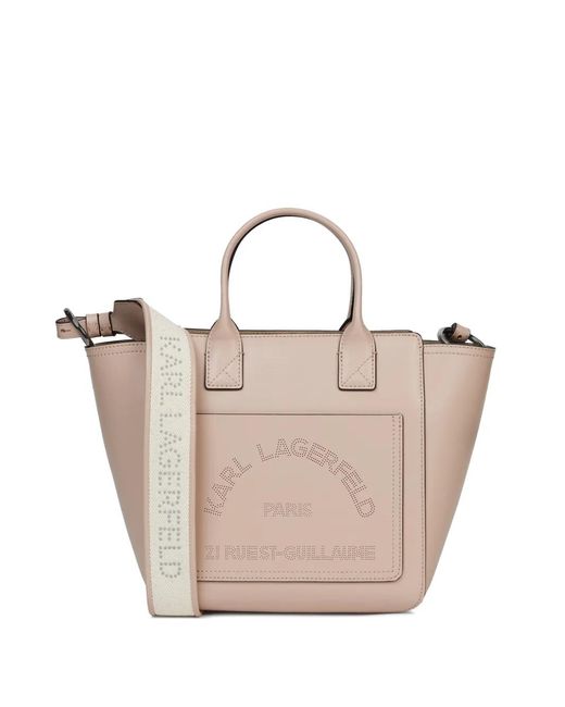 Karl Lagerfeld Natural Sac Cabas K/Daily À Logo Perforé
