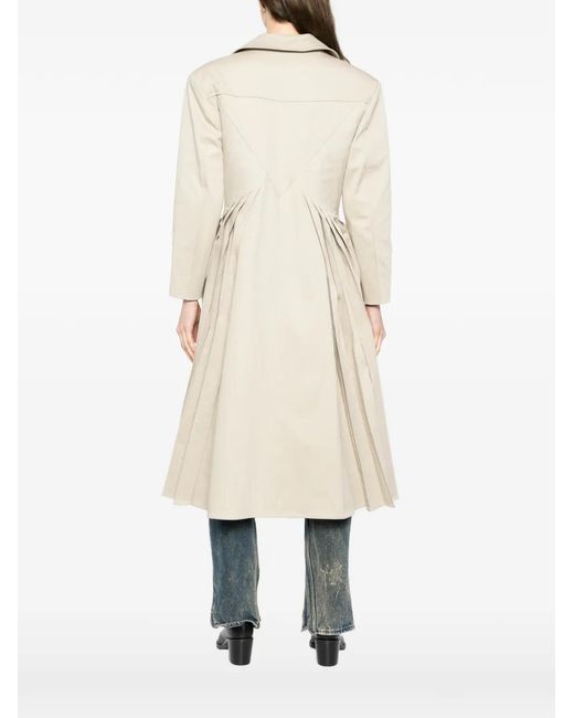 BONBOM Natural Pleated Coat