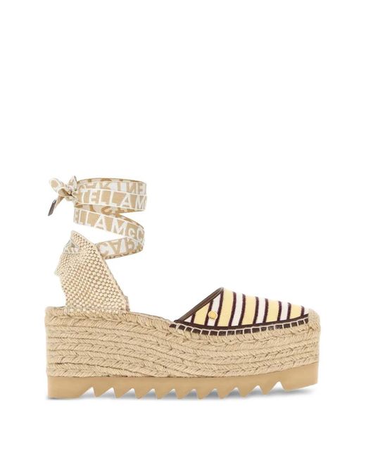 Stella McCartney Natural Gaia Striped Espadrilles