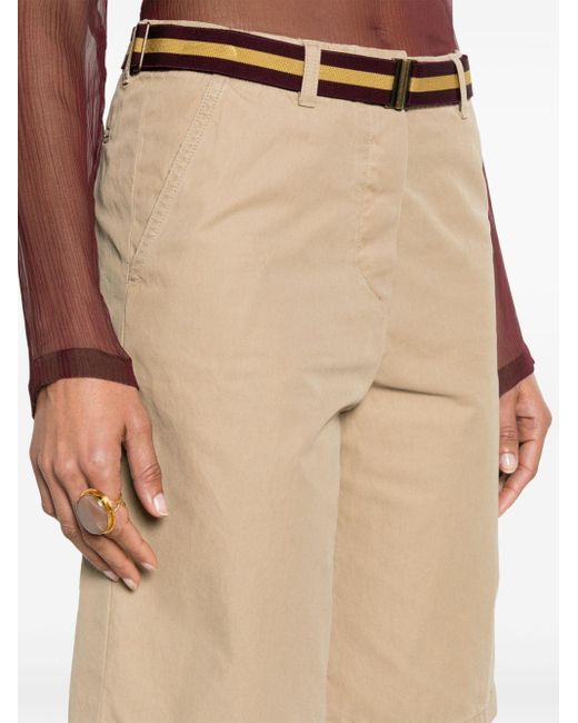 Pantalones cortos con cinturón Dries Van Noten de color Natural