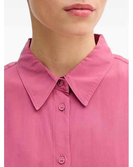 Benetton Pink Short-Sleeve Button-Down Shirt