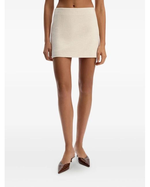12 STOREEZ Natural Textured Mini Skirt
