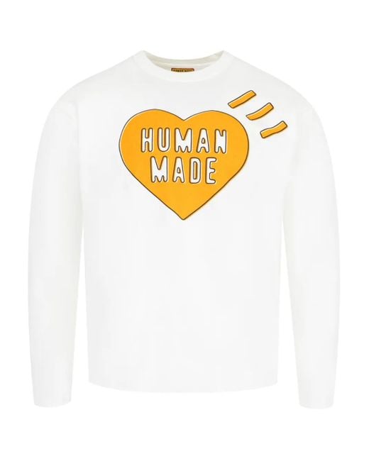 Human Made Heart-logo long-sleeve T-shirt in White für Herren