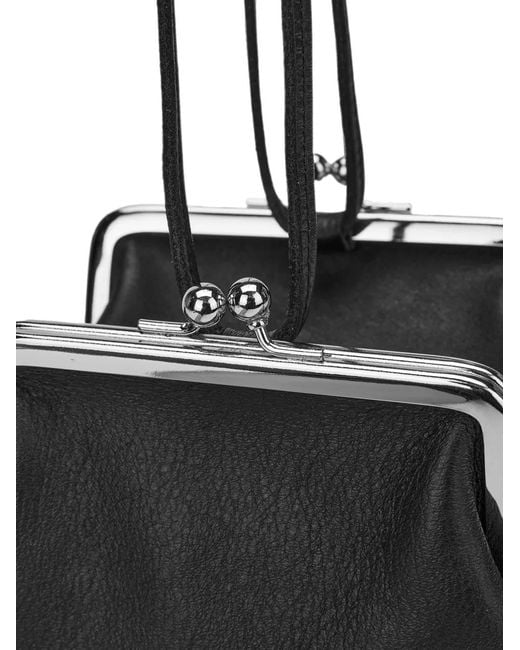 Y's Yohji Yamamoto White Clasp-Fastening Calf Leather Mini Bag