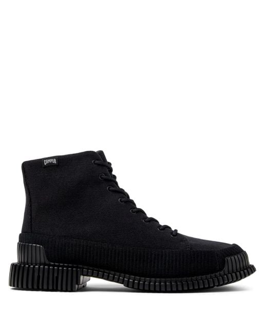 Camper Black Recycled Pix Lace-Up Boots