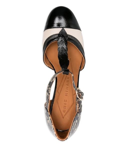 Chie Mihara Metallic 65Mm Filly Snakeskin-Print Block-Heel Pumps