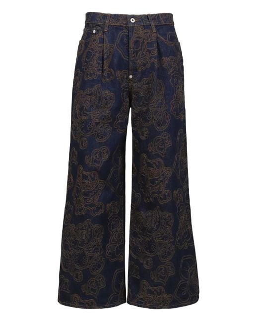 KENZO Blue X Verdy Embroidered Jeans for men