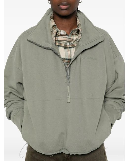Canada Goose Quincy Sweater Met Halve Rits in het Green