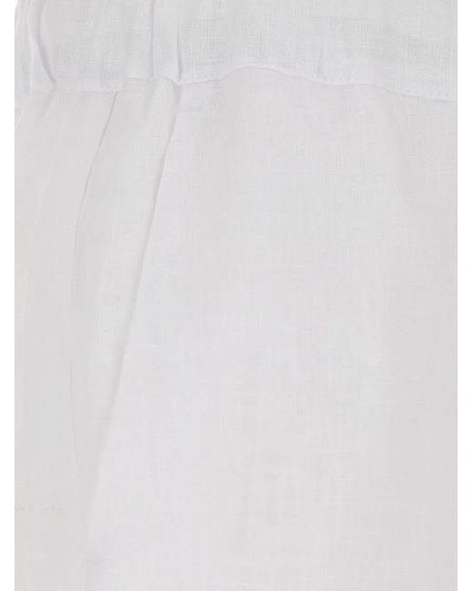 Semicouture White Drawstring Trousers