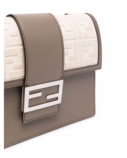 Fendi Multicolor Flat Baguette Leather Messenger Bag for men