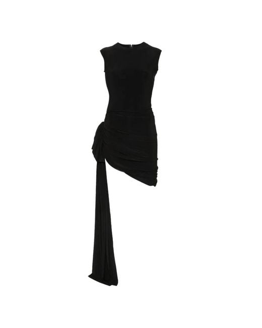 Norma Kamali Black Draped Mini Dress