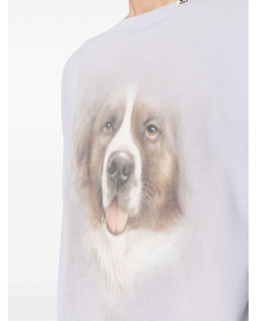 Maison Mihara Yasuhiro White Dog-print Cotton Sweatshirt for men