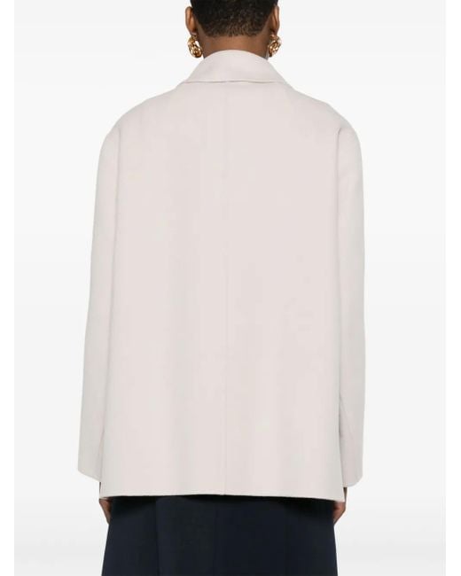Max Mara White Single-Breasted Coat