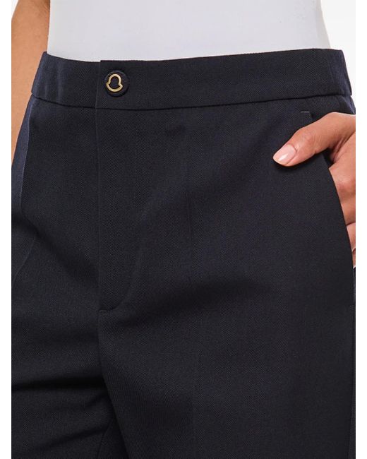 Moncler Black Pressed-Crease Trousers