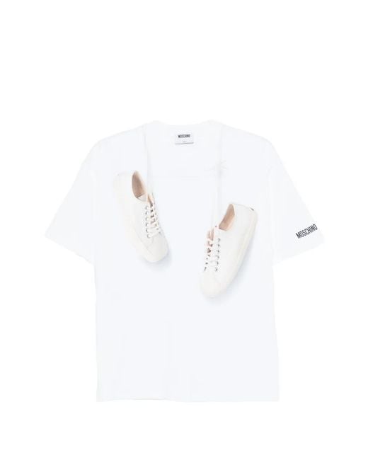 Moschino White Moschino Short-Sleeve T-Shirt