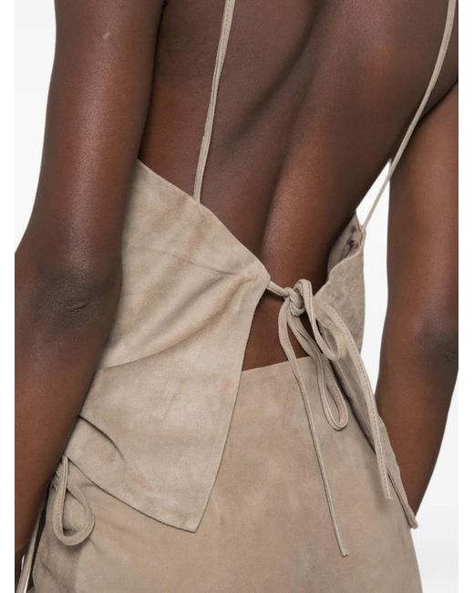 St. Agni Natural Suede Low-Back Cami Top