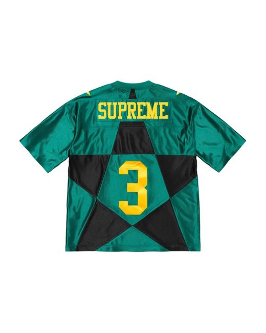 Supreme Star Football Jersey T-Shirt in Green for Men | Lyst