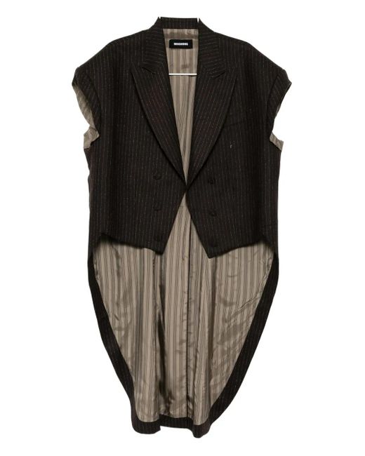 Moohong Black Asymmetric Vest