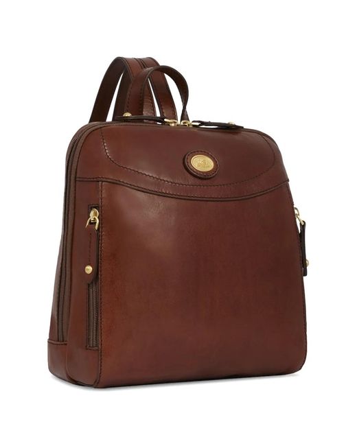 The Bridge Brown Leather Zip-Fastening Backpack