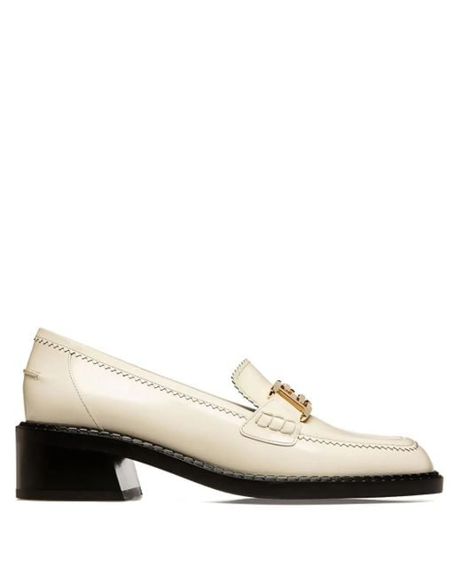 Bally Natural Ellyane B-Chain Loafers