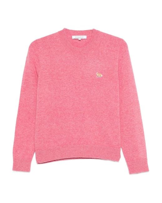 Maison Kitsuné Pink Baby Fox Lambswool Regular Jumper