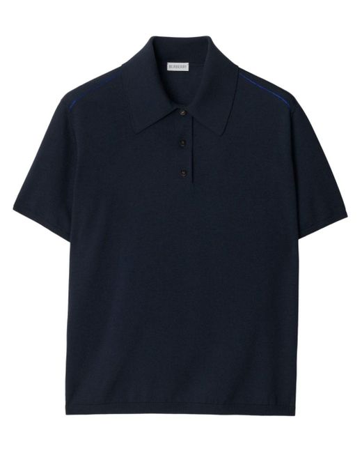 Burberry Blue Short-sleeve Polo Shirt for men