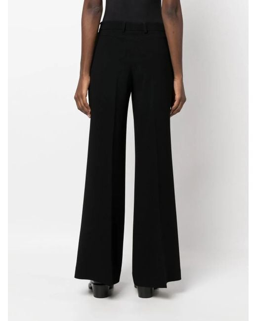 Alberto Biani Black Flared Tailored-Cut Trousers