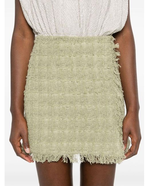 IRO Green Rajane Tweed Skirt