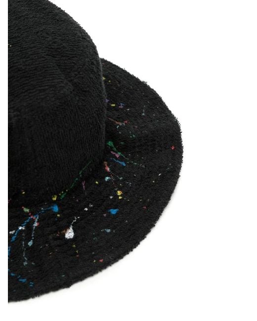 Haculla Black Glitched Bucket Hat for men