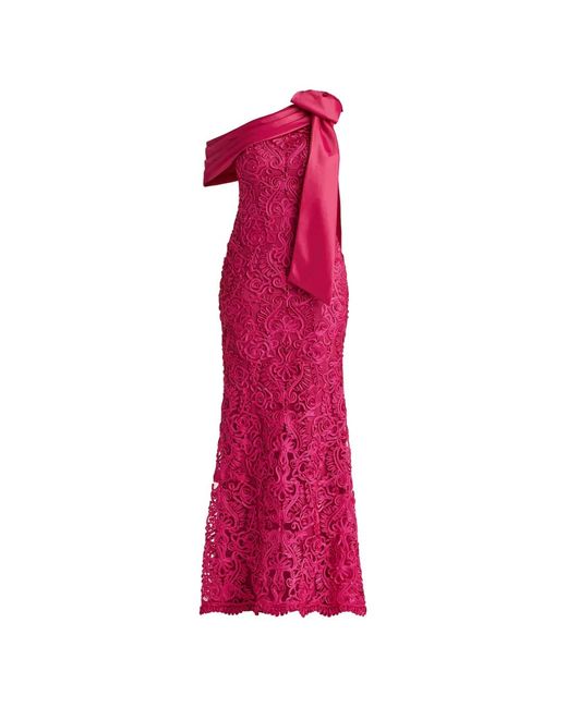 Tadashi Shoji Pink One-Shoulder Maxi Dress