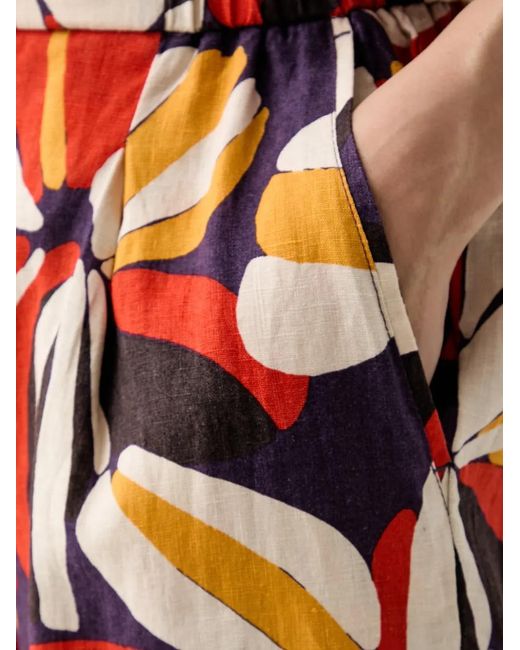 Benetton Floral-Print Tapered Trousers
