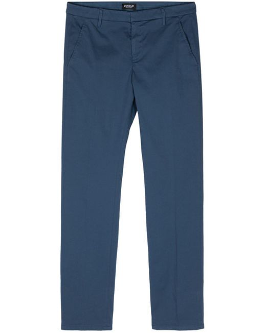 Dondup Blue Gaubert Slim-cut Trousers for men