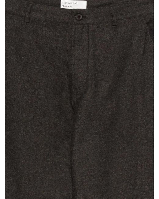 Universal Works Black Buttoned Trousers for men