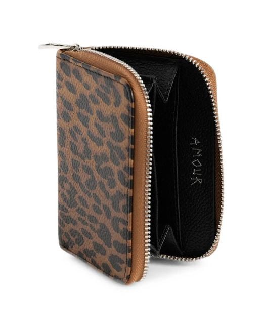 Zadig & Voltaire Brown Mini Zv Leo Coin Purse