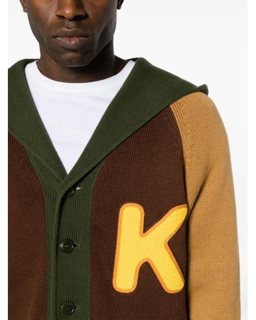Cardigan Con Design Color-Block di KENZO in Brown da Uomo