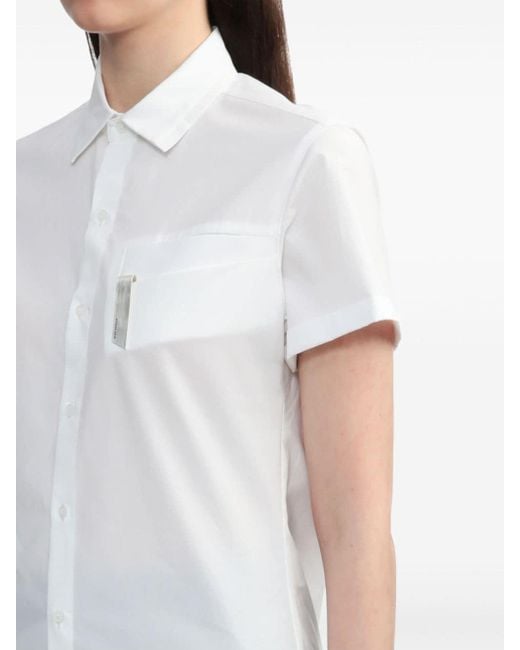 Hyein Seo White Pin-detail Cotton Shirt