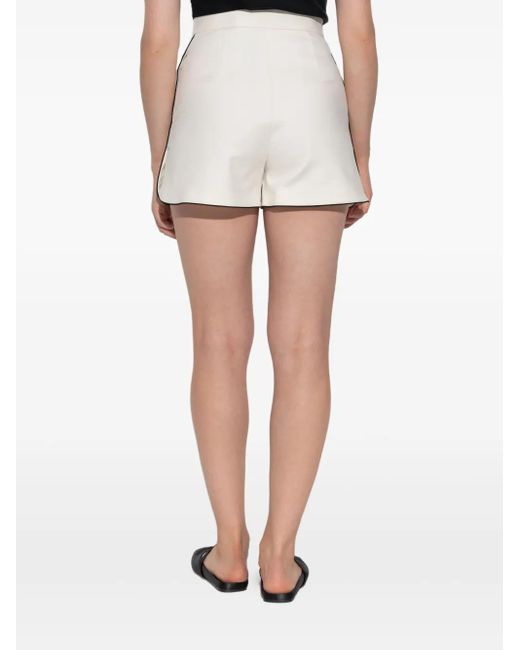 Max Mara White Orbita High-Waisted Tailored Shorts