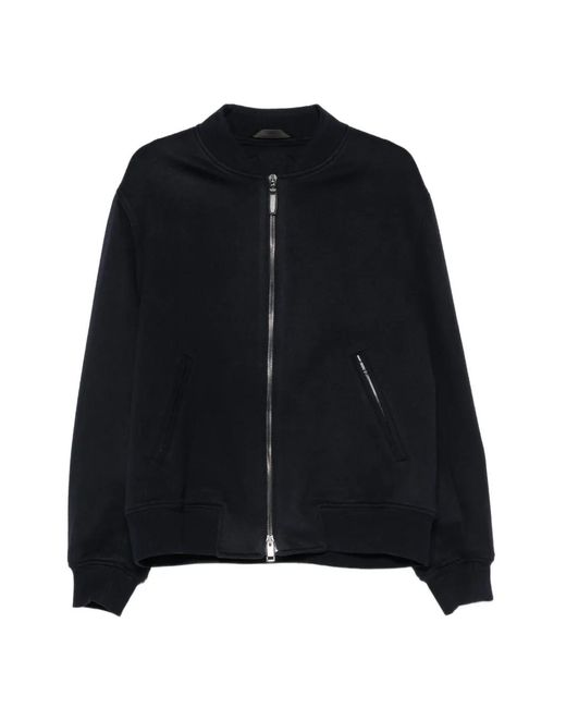 Brioni Black Zip-Up Bomber Jacket for men