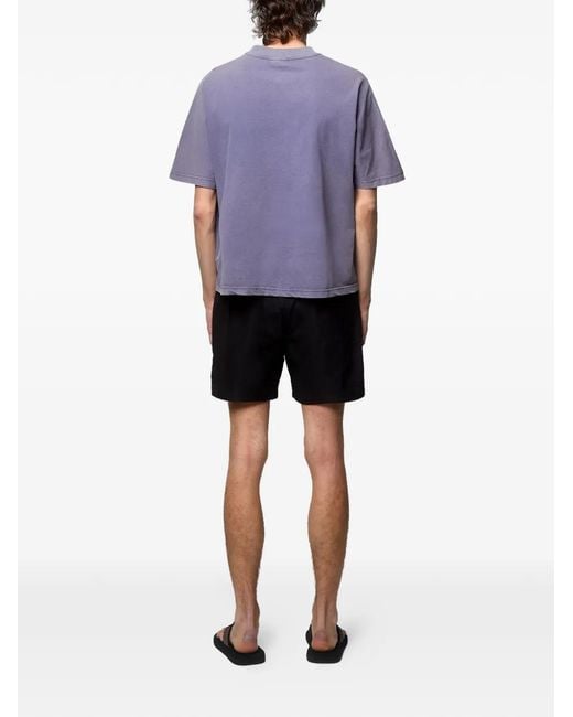 GODMADE Purple Short De Bain À Lien De Resserrage Et Logo Imprimé for men
