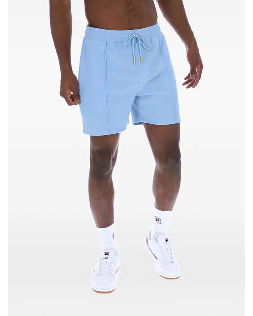 Fila Blue Eusebio Logo-Patch Track Shorts for men