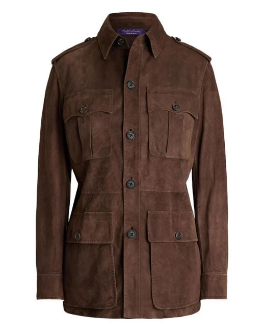 Ralph Lauren Brown Suede Military Jacket