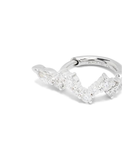 Maria Black White 14Kt Concrete Sky Diamond Earring