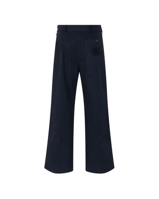 Etro Blue Patch Pocket Trousers