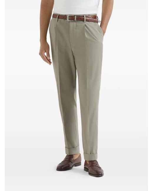 Brunello Cucinelli Gray Pantalon Avec Plis for men