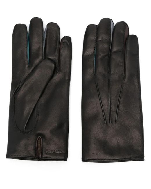 Paul Smith Black Leather Gloves for men