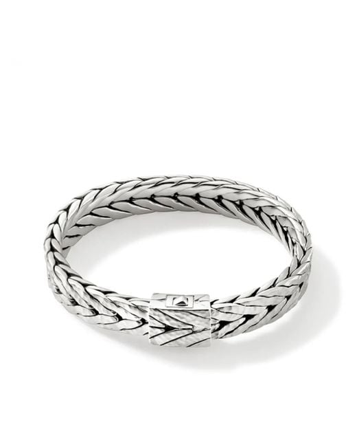 John Hardy Metallic Sterling Hammered Bracelet for men