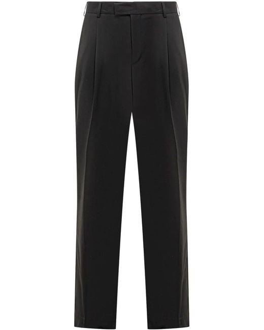 Laneus Black High-Waisted Trousers for men