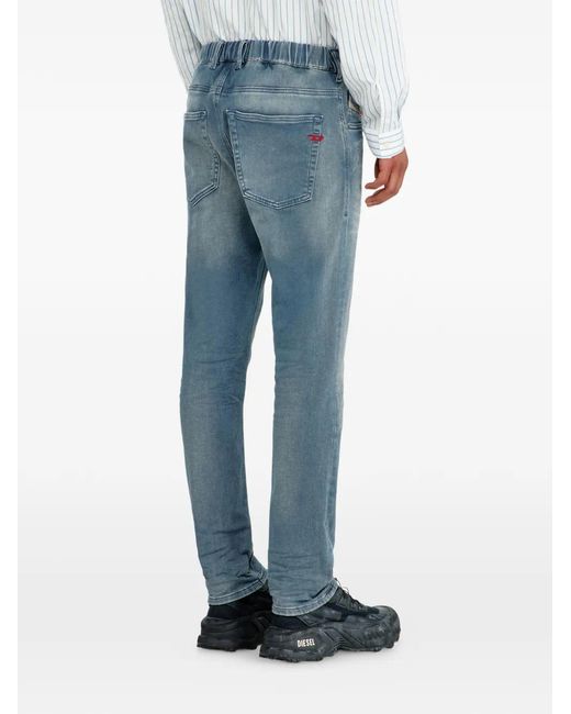 DIESEL Blue 2032 D-Krooley-Bw Joggjeans Straight-Leg Jeans for men